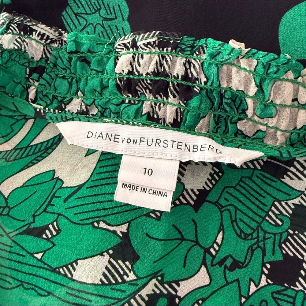 DIANE VON FURSTENBERG Layla Silk Dress Sz 10 - Picture 5 of 5